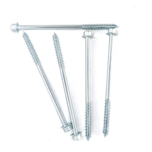 Class 4.8 6.8 Zinc Plated Carbon Steel Hex Head Partial Thread Lag <b>Screws</b> M6-M12 Metric/Inch DIN/ANSI PDC Model 13 Wood - Product Image 4