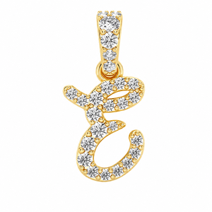 Personalized Trendy Custom Cute <b>Initial</b> Alphabet Letter Charms Necklace Fine Solid 10K Gold Natural Diamond Pendant Gift Wedding - Product Image 1