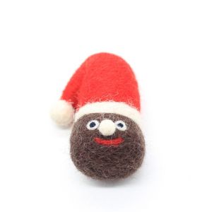 Ornement de Noël en feutre de laine fait main, personnage en feutrage à l'aiguille, boule décorative colorée pour les fêtes - Product Image 4
