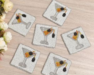 Posavasos Bordados y Decorados con Cuentas Hechos a Mano para Decoración del Hogar de Marca Privada y Negocios de Exportación al por Mayor - Product Image 5