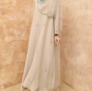 New 2026 Dubai Beautiful Dubai Traditional Islamic Women's Saudi Arabian Abaya Spring Polyester Breathable Ankle Length Muslim - Product Image 6