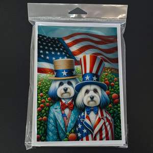 All American Havanese <b>Greeting</b> <b>Cards</b> Pack of 8 Whimsical A7 Blank <b>Note</b> <b>Cards</b> with Envelopes 5x7 Size - Product Image 3