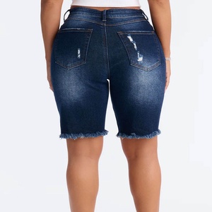 Shorts en jean décontractés pour femme, coupe bootcut, en nylon/coton imperméable, respirant et à séchage rapide, motif tendance, prix raisonnable, qualité supérieure - Product Image 4