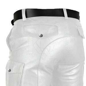 Designer Inspired Casual Mid Waist <b>Leather</b> <b>Shorts</b> for Men with Modern Cut and Smooth Exterior Finish - Product Image 6