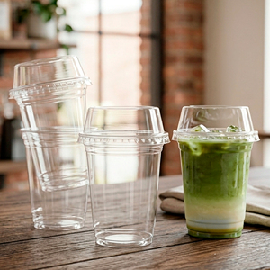 Wholesale Transparent Single Wall <b>Plastic</b> <b>Cups</b> 12-16-22 oz Disposable PP with Lids 95mm Diameter for Cold <b>Drinks</b> Coffee Milk Tea - Product Image 1