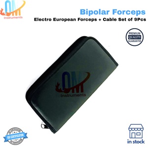 Ensemble professionnel de 9 pinces à baïonnette bipolaires européennes électriques |   Qualité supérieure, revêtement bleu |   Acier inoxydable de qualité médicale - Product Image 6