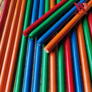 Palo de escoba de madera recubierto de PVC de alta calidad, limpiador de fregona, mejor precio, hecho en fábrica de Vietnam, categoría de producto, escobas, recogedores - Product Image 1