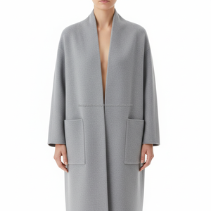 Women's <b>Long</b> Overcoat Grey <b>Waterproof</b> Quick Dry Custom OEM Wholesale - Product Image 1