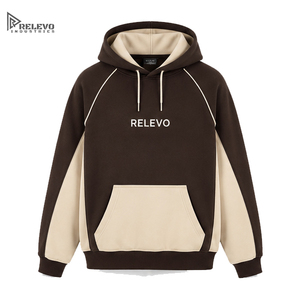 เสื้อฮู้ดแขนแร็กแลนแบบสั่งทำขายส่ง OEM สำหรับทุกเพศทุกวัย สีทูโทนตัดกัน เสื้อฮู้ดเปล่าแบบหนา เสื้อสเวตเชิ้ตแบบสวมหัว - Product Image 1