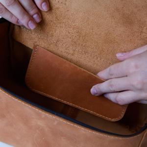 Trousse de Toilette Homme en Cuir Véritable Robuste avec Fermeture Éclair YKK, Sac de Voyage Imperméable pour Rasage et Lavage LYG-0166 - Product Image 4
