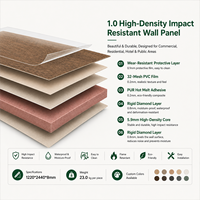 Panneaux de protection murale décoratifs en PVC ignifuges et imperméables anti-rayures pour projets hôteliers et applications dans les couloirs d'hôtels