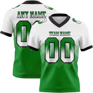 Camiseta de Fútbol Personalizada de Secado Rápido, Mezcla de Algodón y Poliéster, Cuello en V, Manga Corta, Unisex, para Adultos, con Impresión de Nombre y Número, Talla XXXL - Product Image 1
