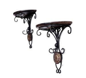 Soporte de estante de hierro de alta calidad, soportes de Metal para decoración del hogar y uso de regalo, hechos a mano para la exportación - Product Image 1
