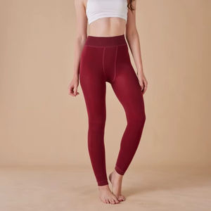 Winter Solid Thick Warm Women's Yoga <b>Leggings</b> High Elastic <b>Thermal</b> High Waist Quick Dry Breathable Seamless Spandex/Nylon 220g - Product Image 1