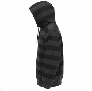 Sweat-shirts à capuche décontractés pour hommes, respirants, à rayures de couleur unie, en polyester/coton, pour l'hiver - Product Image 5