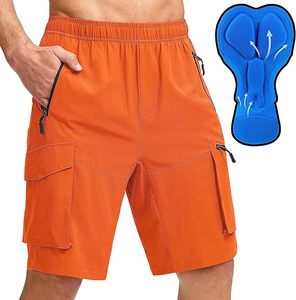 Men's Quick Dry <b>Cycling</b> <b>Shorts</b> With 3D <b>Padded</b> Seat Multi-Pocket Design Gray Summer Wear mtb bike <b>shorts</b> - Product Image 6