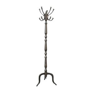 Appendiabiti in legno massello argento con appendiabiti di alta qualità per mobili artigianali - Product Image 1