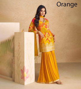 Salwar Kameez, Ropa India y Pakistaní de Última Tendencia, Vestido de Novia Bordado, Prenda de Fiesta para Mujer, Completamente Cosido, Viscosa Pesada - Product Image 3