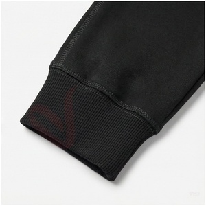 Ensemble de survêtement noir pour homme, manches longues, à capuche, avec cordon de serrage, couleur unie, décontracté, respirant, pour l'automne, coupe classique - Product Image 6