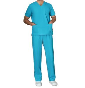 Tenues médicales à manches courtes et col en V pour hommes, ensembles d'uniformes d'infirmiers et de médecins, vente en gros, vêtements de travail pour hôpitaux et cliniques - Product Image 3