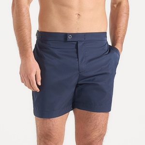 Pantaloncini <span class=keywords><strong>Bermuda</strong></span> da <span class=keywords><strong>Uomo</strong></span> in Tela Oxford Tinta Unita, Vita Media con Coulisse, Asciugatura Rapida, Traspiranti, Casual, per Palestra e Corsa, <span class=keywords><strong>Blu</strong></span> <span class=keywords><strong>Navy</strong></span> - Product Image 1