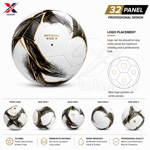 Ballon de football professionnel thermocollé, cousu à la machine, en PU, PVC, TPU, avec logo personnalisé, léger, pour intérieur/extérieur, fabriqué en usine - Product Image 6