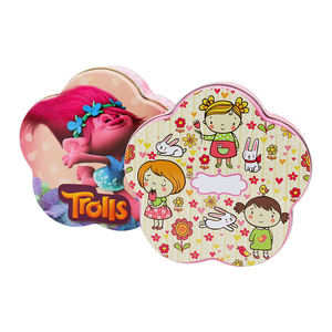 Caja de Hojalata con Forma de Flor Impresa Personalizada por el Fabricante, Envase de Hojalata de Grado Alimenticio para Regalos de Boda, Caja de Hojalata para Galletas, Chocolate y Dulces - Product Image 1
