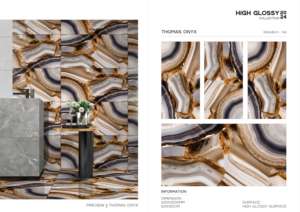 Carreaux de porcelaine à surface haute brillance, dimensions 60x120cm, 600x1200mm, 24x48, pour projets de design d'intérieur luxueux pour murs et sols. - Product Image 3