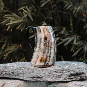 Taza de Cuerno de Búfalo Hecha a Mano, Ecológica, con Forma Natural, Asa Pulida, Rústica, Artística, Coleccionable, Duradera - Product Image 5