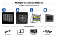 Pantalla LED para Exteriores con Clasificación IP65, Alquiler de Pantallas LED de Alto Brillo de 7500 cd/m, Video Wall, SDK OEM, para Festivales de Música y Conciertos