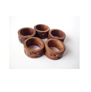 Porte-serviettes personnalisé en bois naturel à 100 %, moderne et luxueux, écologique, durable, pour mariage, maison, table, décoration de restaurant - Product Image 1