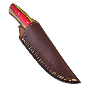 Couteaux de chasse professionnels sur mesure, haut de gamme, faits à la main en acier, manche en bois, qualité industrielle, pour le camping et la survie, avec étui. - Product Image 4