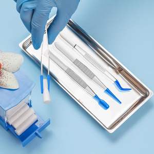 Juego de 3 Pinzas de Acero Inoxidable UBI UBI-2092 con Punta Dentada, Rectas, Planas, Largas y Curvadas, de Precisión, Duraderas, para Pestañas, Cejas y Manualidades - Product Image 4