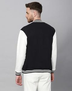 Factory Custom <b>Men</b> Wool Blend Eco-Friendly Winter Varsity <b>Jacket</b> <b>White</b> Sleeve Letter Embroidery Chenille Streetwear <b>Jacket</b> - Product Image 1