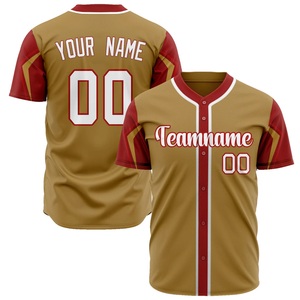Camiseta de Béisbol Marrón 2026, Profesional, con Botones, Ropa de Equipo, Personalización de Marca, Venta al Por Mayor de Fábrica, Exportación - Product Image 1