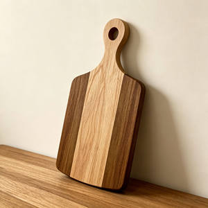 Planche à découper en bois massif avec poignée, 1,5 cm d'épaisseur, rectangulaire, passe au lave-vaisselle, pour viande, fromage, légumes, fruits, usage en cuisine - Product Image 2