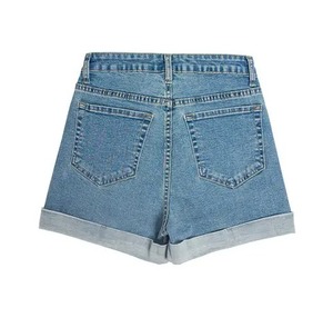 New Fashion <b>Men</b> Summer <b>Stretch</b> Casual Short Denim Shorts Blue Black High Streetwear Fashion Waterproof Windproof Distressed Wash - Product Image 2
