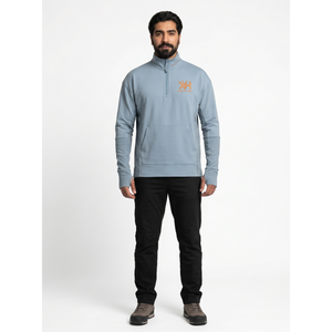 Camisa de Pesca para Hombre OEM Personalizada con Cierre de 1/4, Protección Solar UPF 50+, Oversize, con Paneles de Malla de Poliéster y Spandex, Estilo Pullover, para Exteriores y Streetwear, Tallas Grandes - Product Image 1