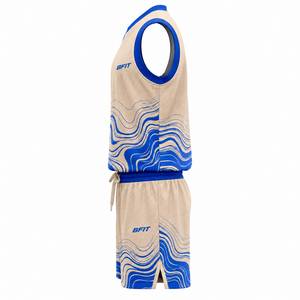 Conjunto de Uniforme de Baloncesto para Hombre, Jersey sin Mangas de Malla Transpirable, Pantalones Cortos con Cintura Elástica, 100% Poliéster de Secado Rápido para Juego en Equipo - Product Image 4
