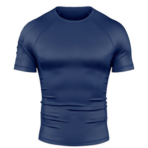 Wholesale Rate High Professional Comfortable Custom Logo Black Quick Dry Polyester Breathable Short Sleeve <b>Men</b> <b>Compression</b> <b>Shirt</b> - Product Image 1