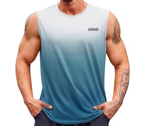 Débardeur sans manches dégradé pour homme, col rond, pour fitness, entraînement, musculation, gym, sport - Product Image 6