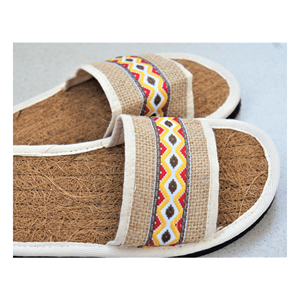 STYLE À LA MODE Pantoufles d'hôtel en fibre de coco écologiques personnalisées-Pantoufle en fibre de coco à la mode pour les femmes - Product Image 3