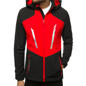 <b>Cheap</b> Price Men's Color Blocking Hooded Softshell Jacket Winter Outdoor Camping & Hiking Waterproof Polyester Softshell Jacket - Product Image 1