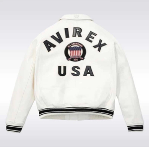 High Quality Waterproof Embroidery Leather Avirex Jacket Custom 100% Genuine Leather Men's Front Design <b>Animal</b> Print Casual <b>for</b> - Product Image 1