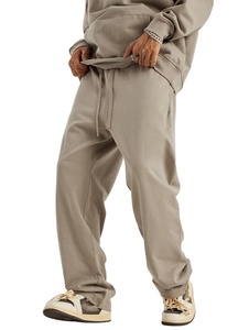 Unisex 2025 Flared Sweatpants High Quality 100% Cotton Breathable Flat Custom Logo Street Wear Plus Size Men's Pants <b>Patches</b> - Product Image 3