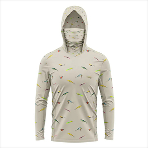 เสื้อฮู้ดดี้ตกปลาผู้ชาย UPF 50 แขนยาว ป้องกันรังสียูวี พิมพ์ลาย สำหรับกิจกรรมกลางแจ้ง ระบายอากาศได้ดี เป็นมิตรกับสิ่งแวดล้อม ป้องกันรังสียูวี - Product Image 5