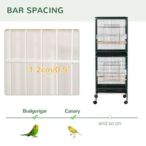 Grande cage à oiseaux d'intérieur avec une largeur de 1,7 pied, design volière multi-portes pour canaris, pinsons, conures 55 - Product Image 6