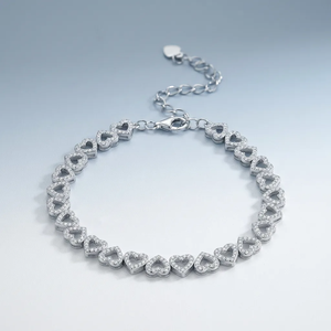RAMDUT IMPEX Unisex Silver Plated Tennis Bracelet Brilliant Cut Moissanite Channel Setting Trendy Design GRA Certified Wedding - Product Image 3