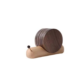 Sous-verres décoratifs en bois et résine, design élégant tourbillon, finition époxy durable, sous-verres fonctionnels en pierre - Product Image 1