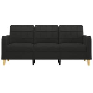 Canapé 3 places en tissu polyester noir avec structure en métal et rembourrage en mousse noire - Product Image 3